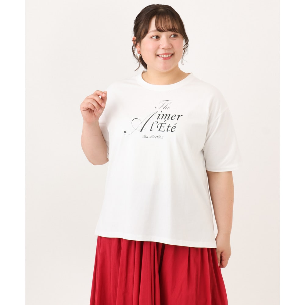 26年夏新作【大きいサイズ/UVカット/接触冷感】ドロップショルダーロゴTシャツ12