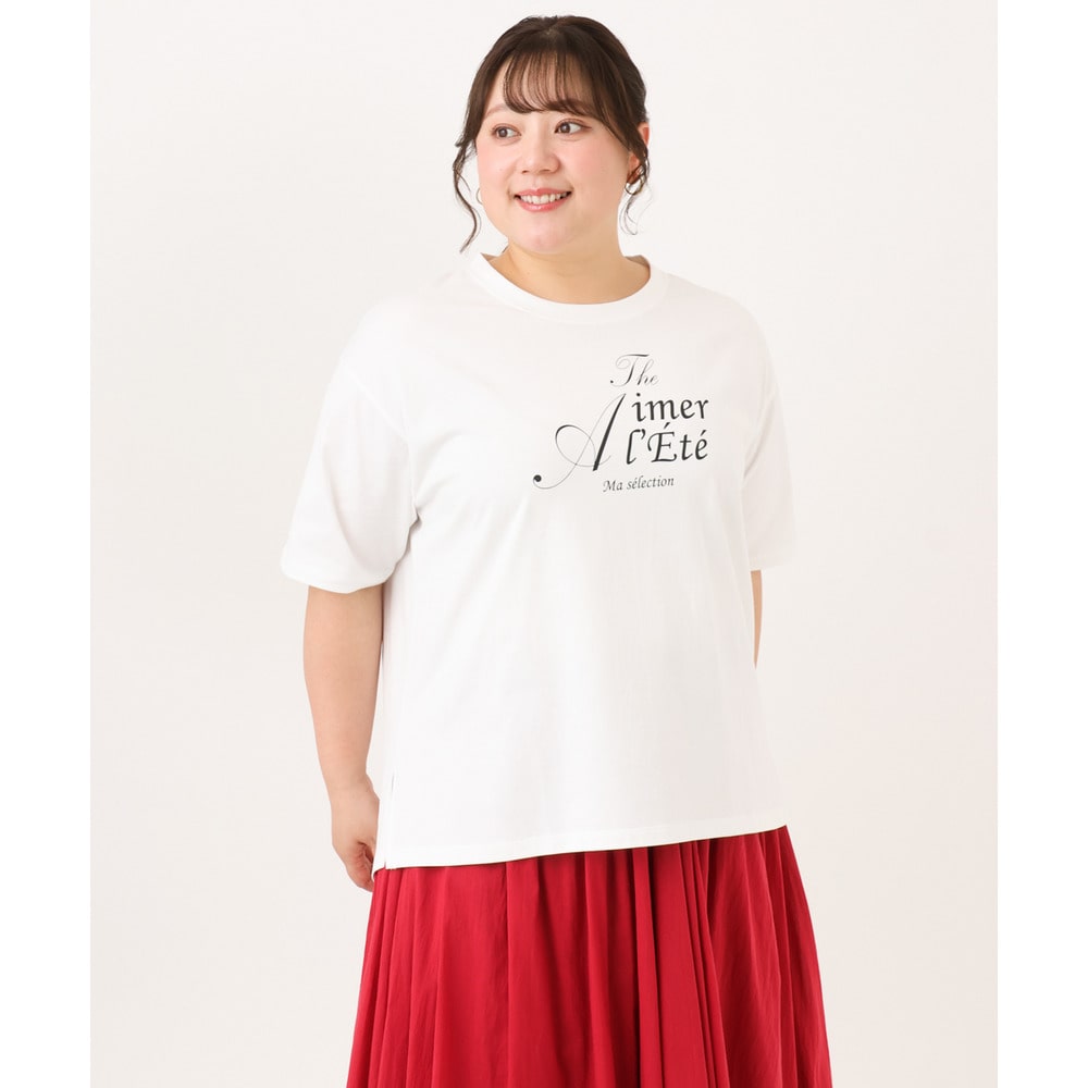 26年夏新作【大きいサイズ/UVカット/接触冷感】ドロップショルダーロゴTシャツ13