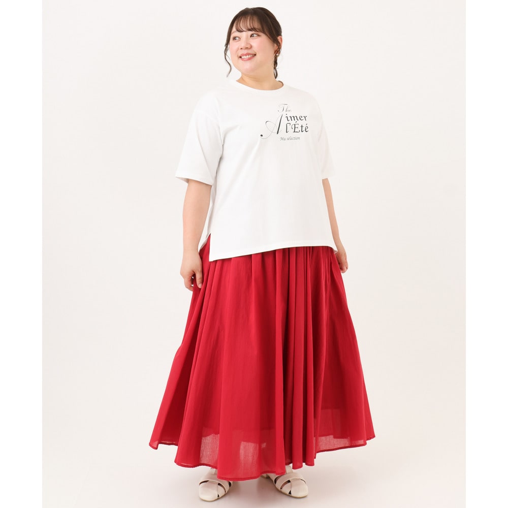 26年夏新作【大きいサイズ/UVカット/接触冷感】ドロップショルダーロゴTシャツ14