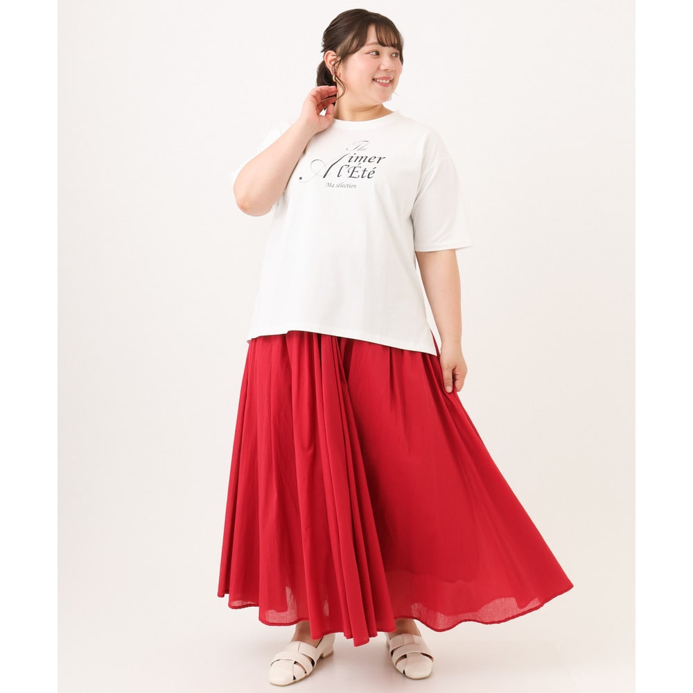 26年夏新作【大きいサイズ/UVカット/接触冷感】ドロップショルダーロゴTシャツ15