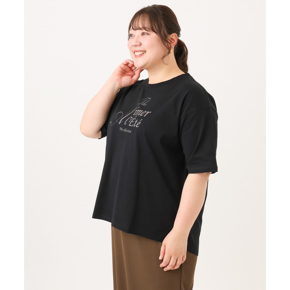 26年夏新作【大きいサイズ/UVカット/接触冷感】ドロップショルダーロゴTシャツ16