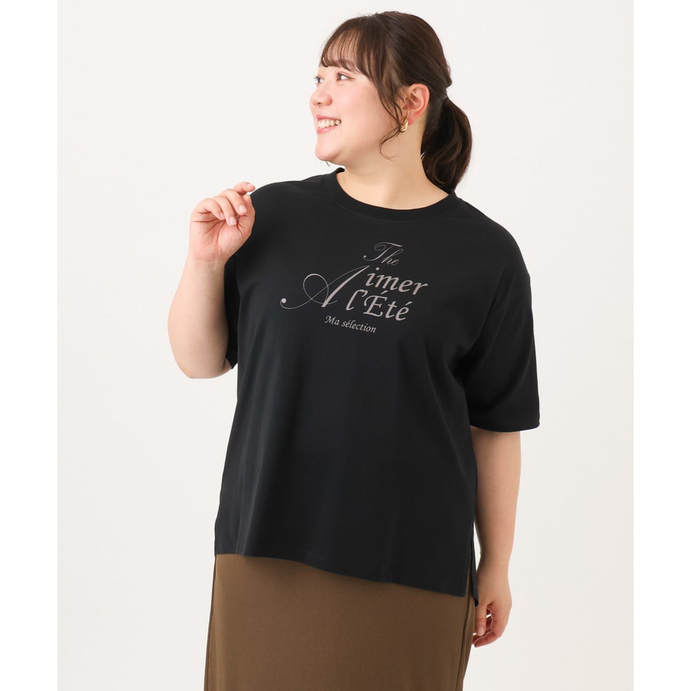 26年夏新作【大きいサイズ/UVカット/接触冷感】ドロップショルダーロゴTシャツ17