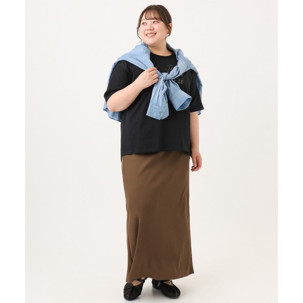 26年夏新作【大きいサイズ/UVカット/接触冷感】ドロップショルダーロゴTシャツ18