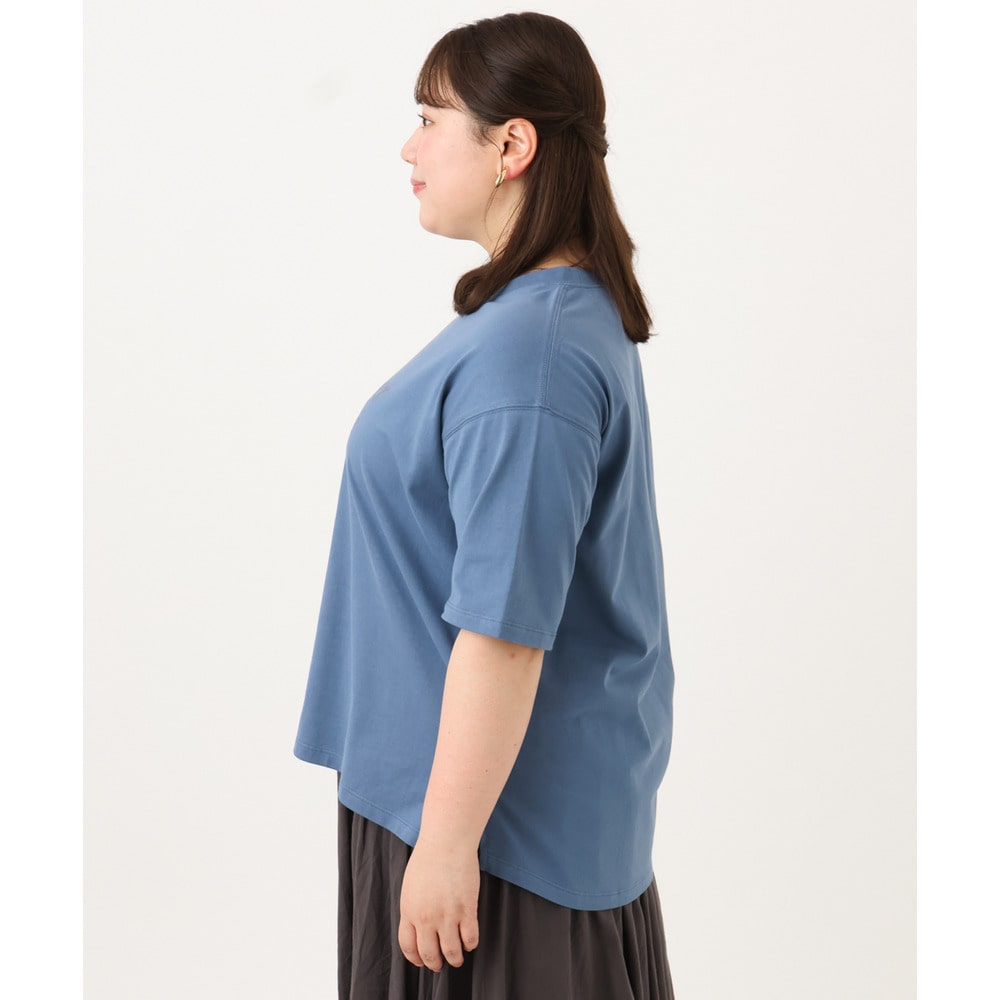 26年夏新作【大きいサイズ/UVカット/接触冷感】ドロップショルダーロゴTシャツ2