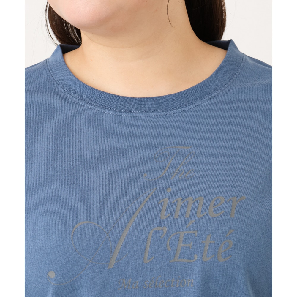 26年夏新作【大きいサイズ/UVカット/接触冷感】ドロップショルダーロゴTシャツ4