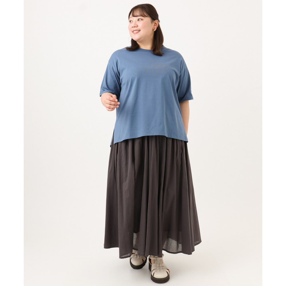 26年夏新作【大きいサイズ/UVカット/接触冷感】ドロップショルダーロゴTシャツ9