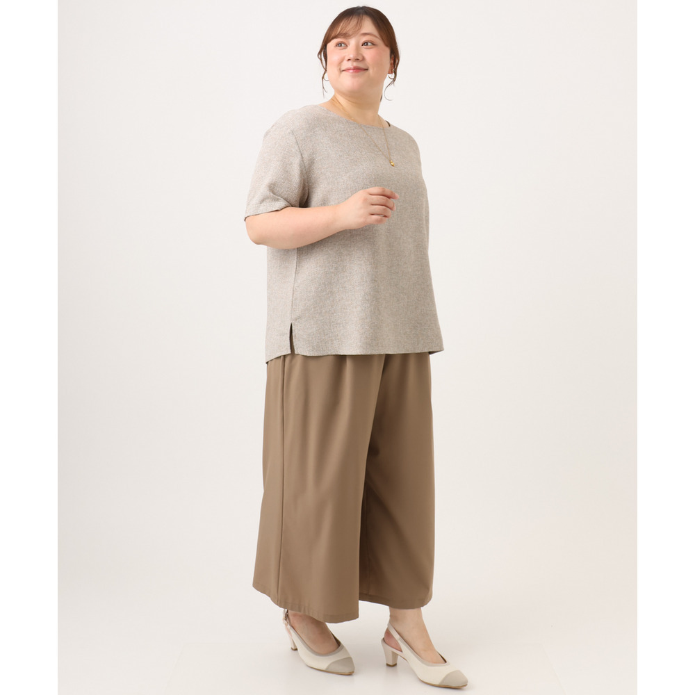 26年夏新作【大きいサイズ】麻調ツイードトップス6