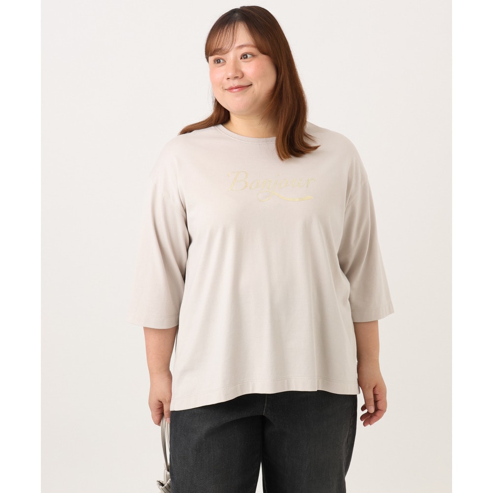 26年夏新作【大きいサイズ】ドロップショルダーロゴTシャツ4
