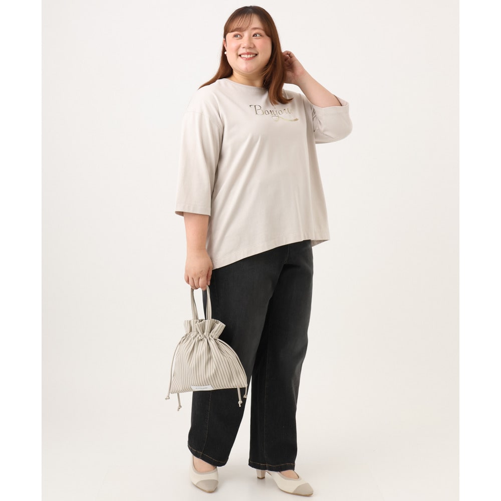 26年夏新作【大きいサイズ】ドロップショルダーロゴTシャツ5
