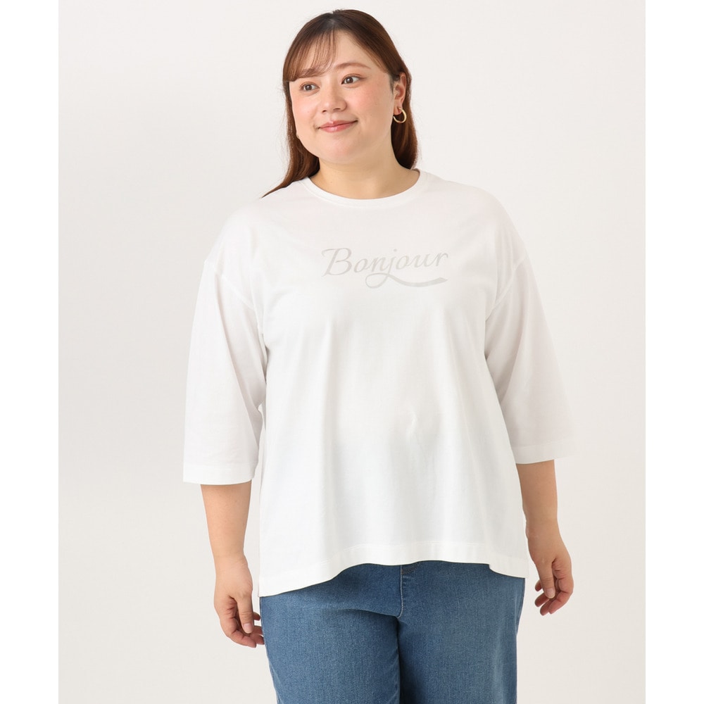26年夏新作【大きいサイズ】ドロップショルダーロゴTシャツ7