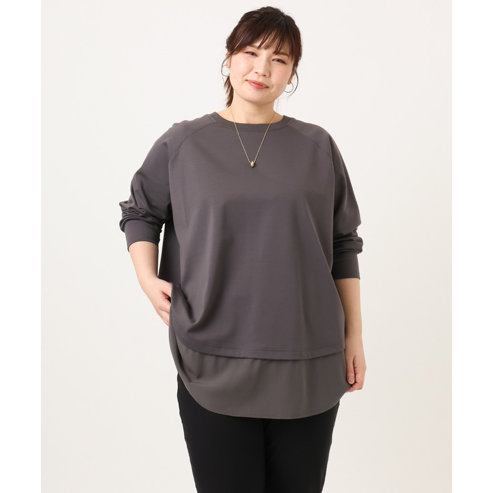 26年冬新作【大きいサイズ】ドッキングプルオーバー23