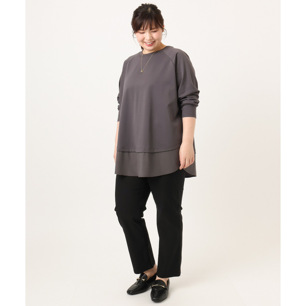 26年冬新作【大きいサイズ】ドッキングプルオーバー28