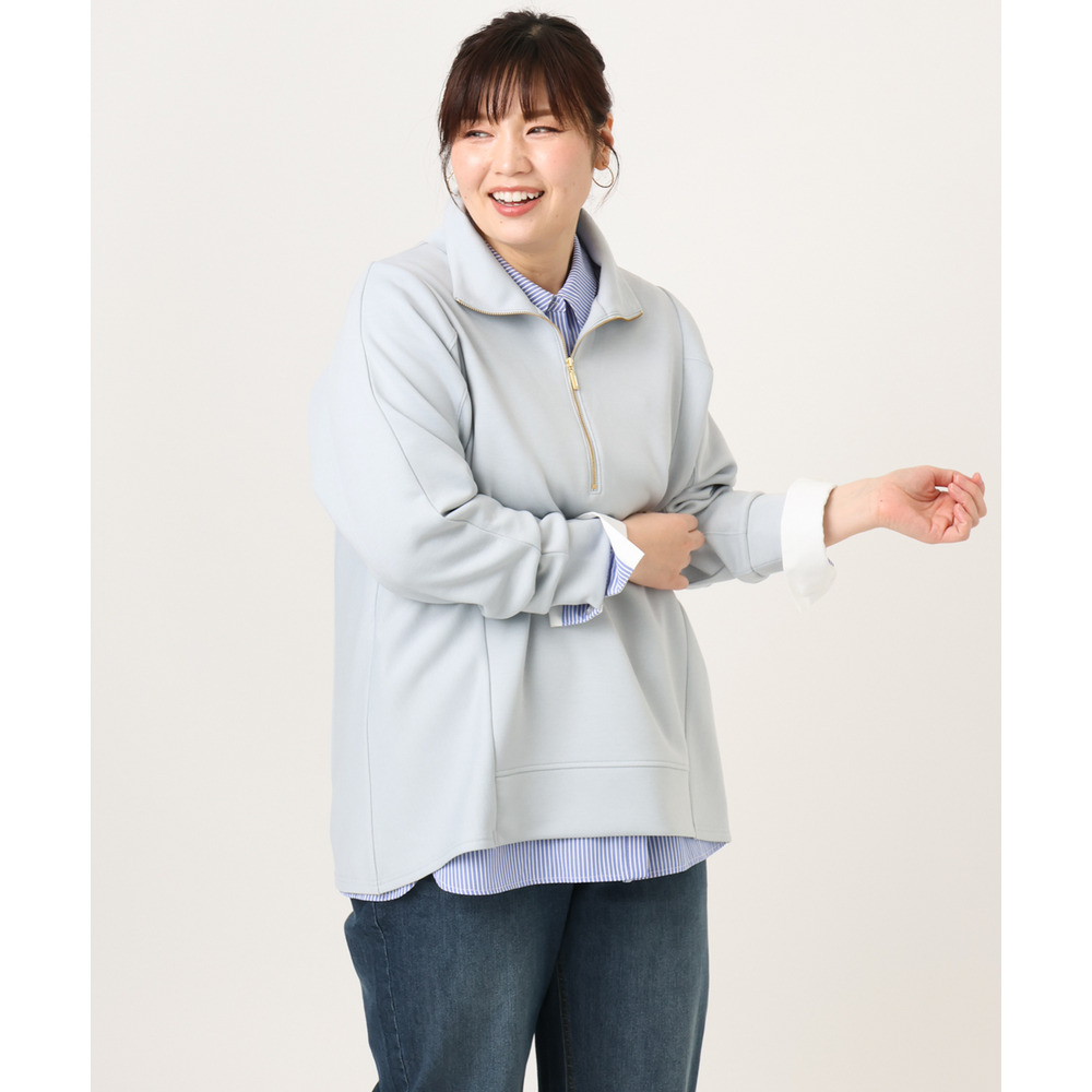 26年冬新作【大きいサイズ】ハーフジップダンボールプルオーバー5