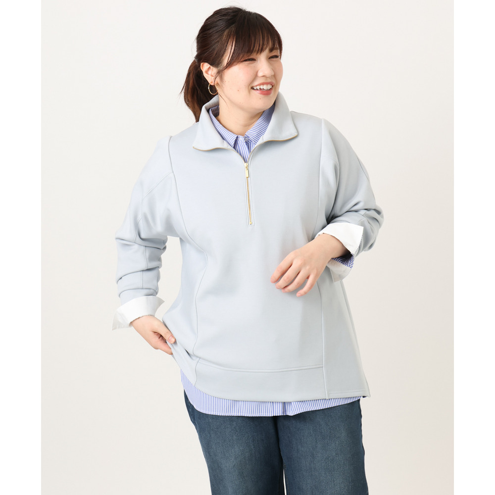 26年冬新作【大きいサイズ】ハーフジップダンボールプルオーバー6