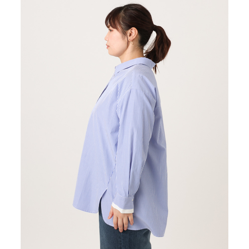 26年春新作【大きいサイズ】レイヤード風ドロップショルダーシャツ10