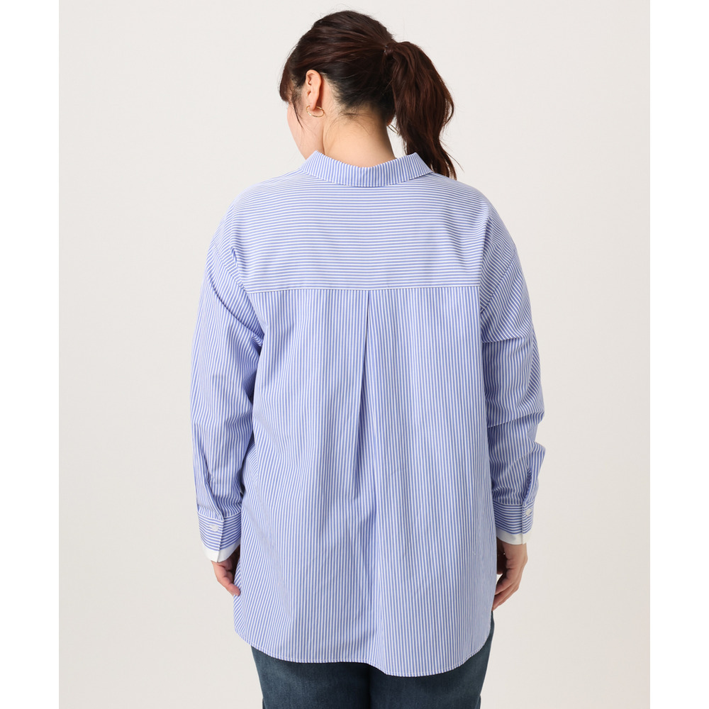 26年春新作【大きいサイズ】レイヤード風ドロップショルダーシャツ11