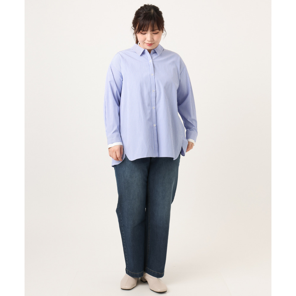 26年春新作【大きいサイズ】レイヤード風ドロップショルダーシャツ20