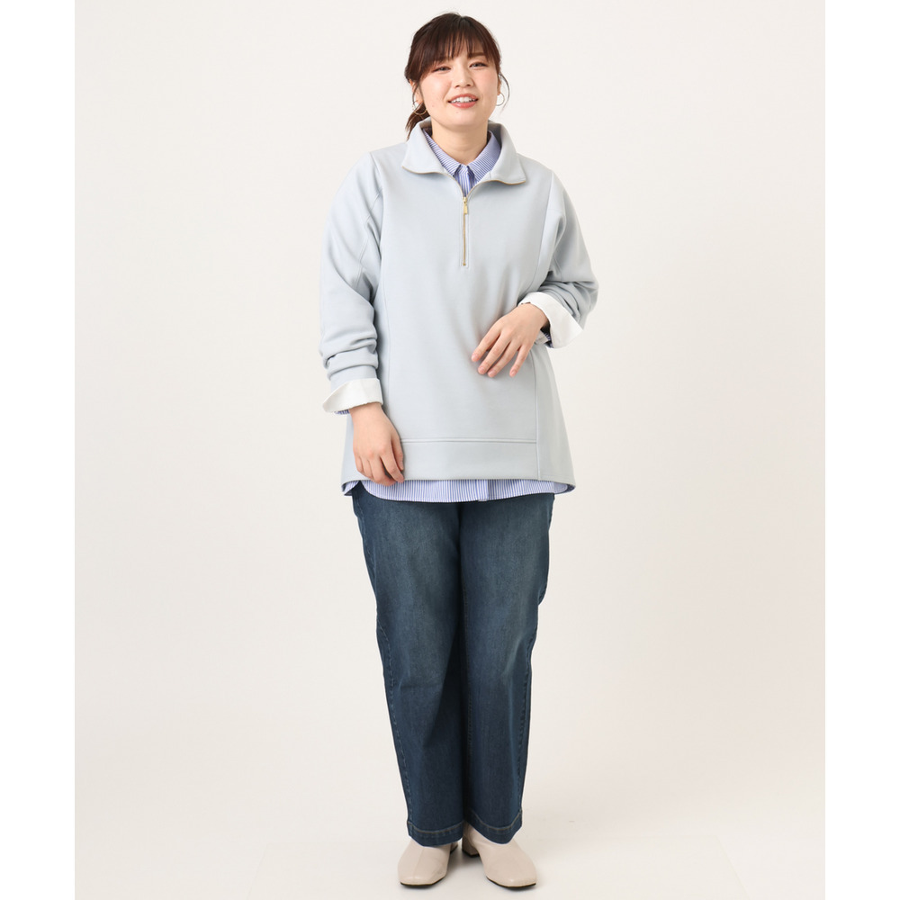 26年春新作【大きいサイズ】レイヤード風ドロップショルダーシャツ22