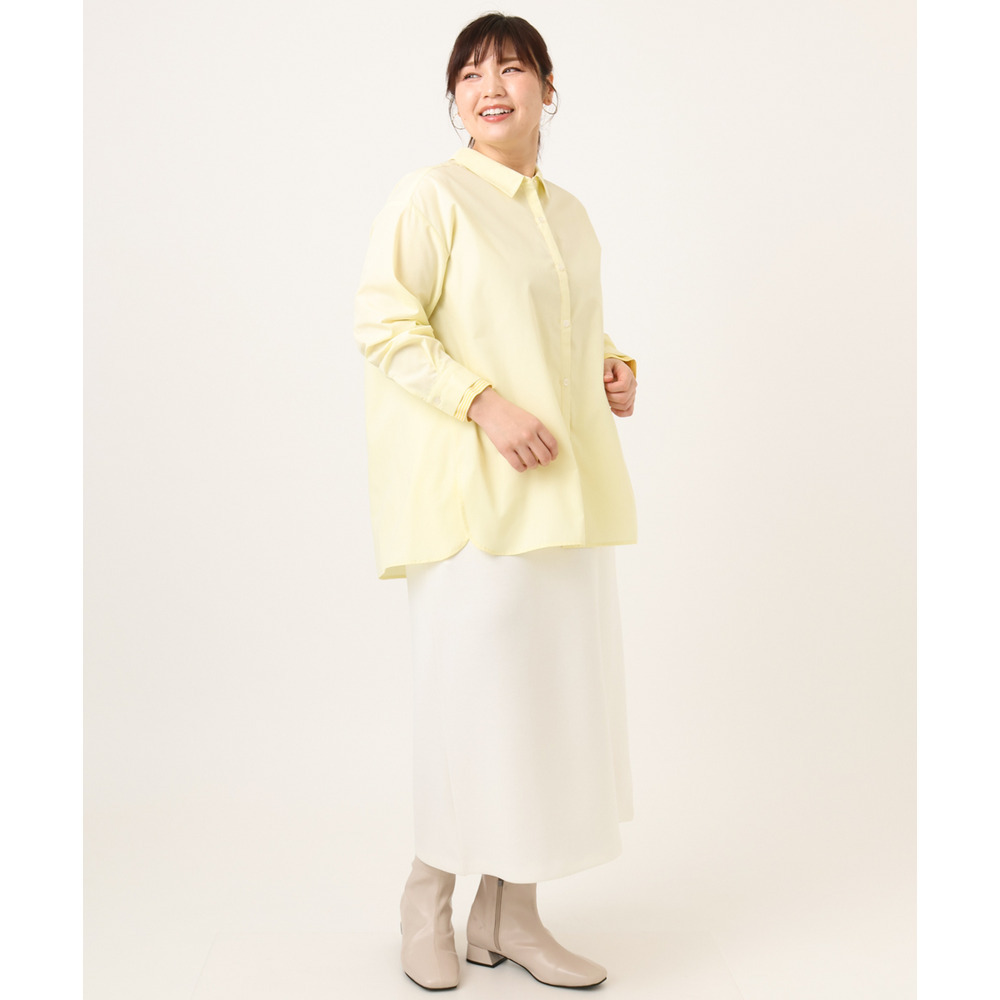 26年春新作【大きいサイズ】レイヤード風ドロップショルダーシャツ6