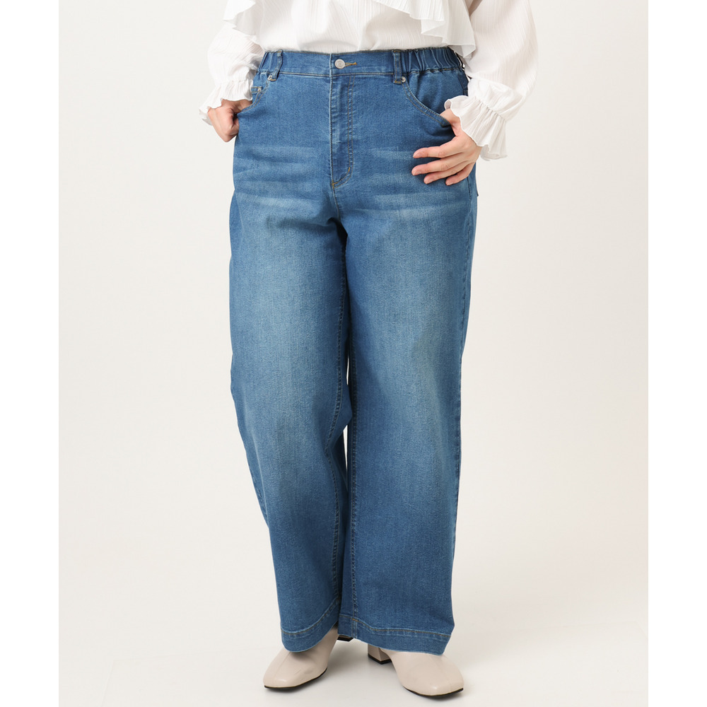 26年春新作【大きいサイズ】ワイドストレートデニム2