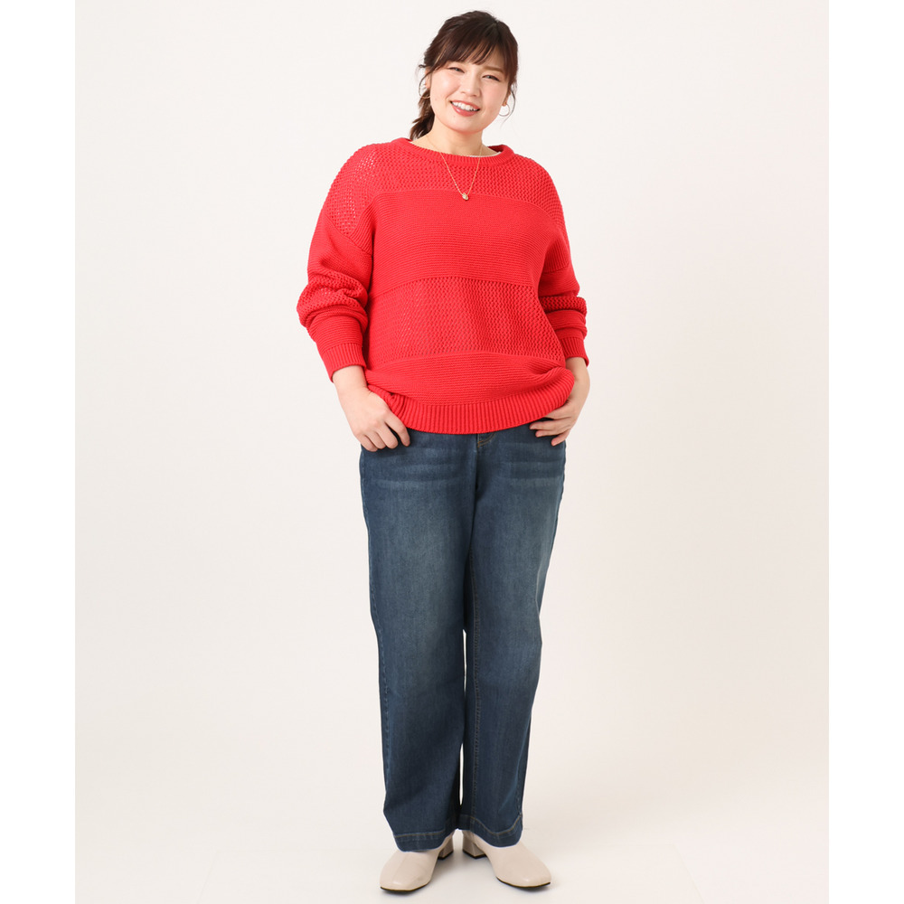 26年春新作【大きいサイズ】ワイドストレートデニム21