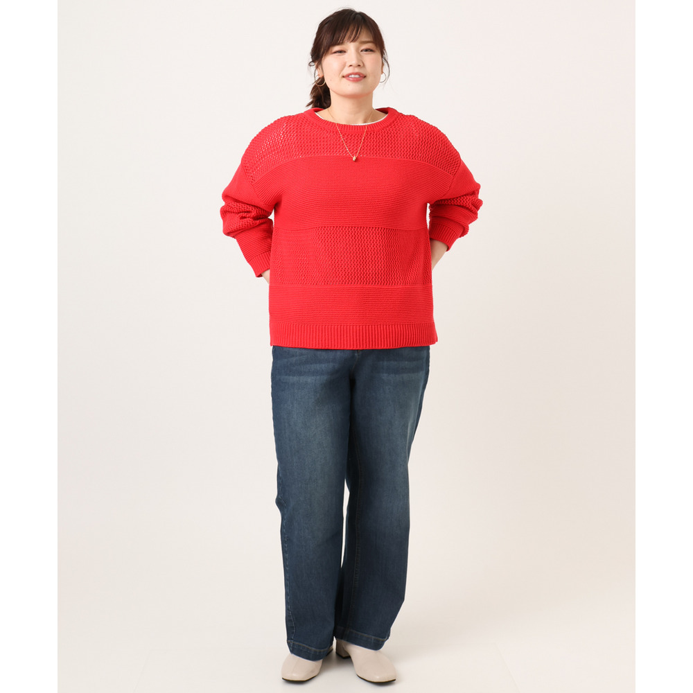 26年春新作【大きいサイズ】ワイドストレートデニム22