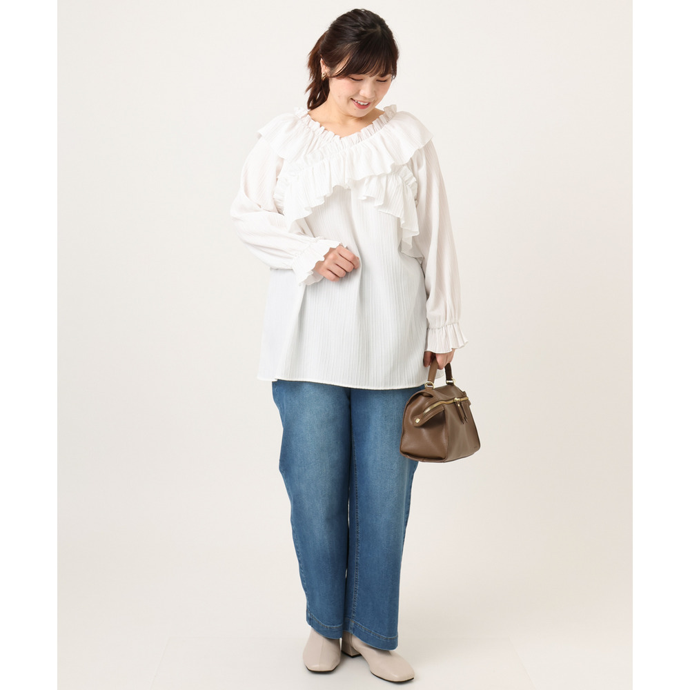 26年春新作【大きいサイズ】ワイドストレートデニム3