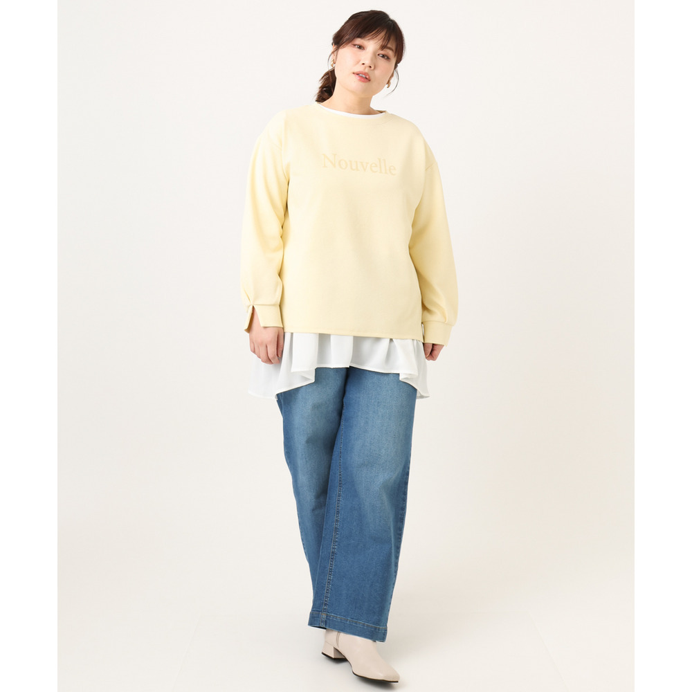 26年春新作【大きいサイズ】ワイドストレートデニム5