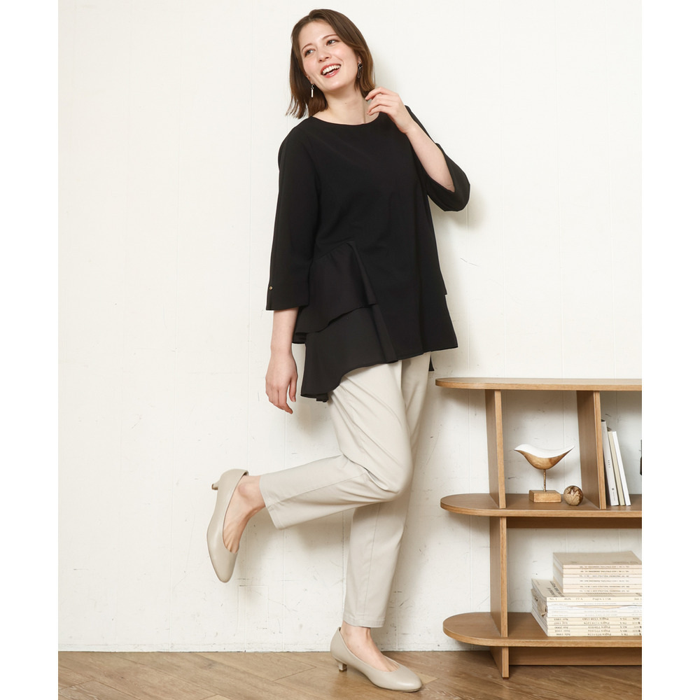 26年春新作【シリーズ累計販売2万枚!/大きいサイズ】さらさらストレッチテーパードパンツ25