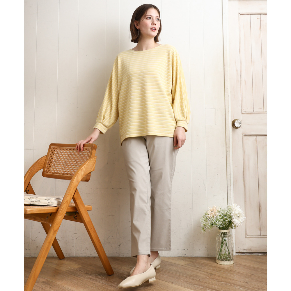 26年春新作【大きいサイズ】さらさらストレッチストレートパンツ10