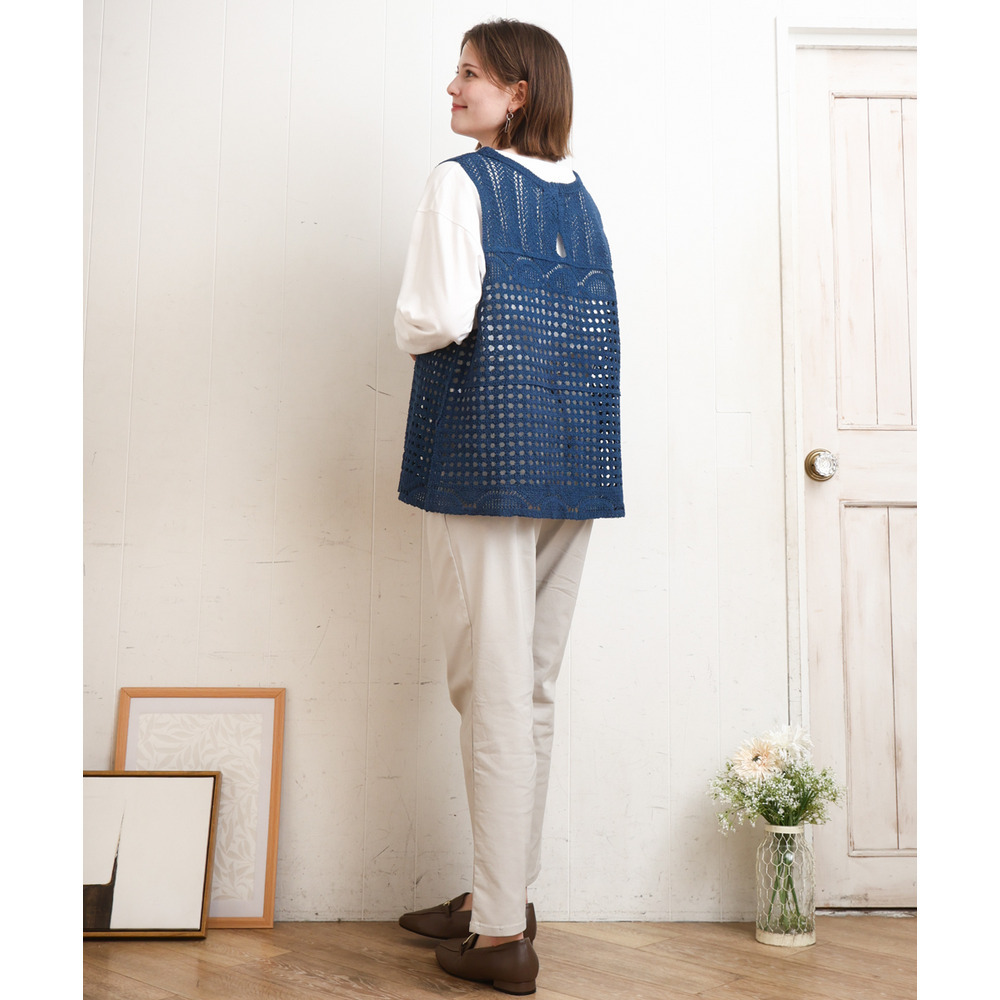 26年春新作【大きいサイズ】さらさらストレッチストレートパンツ11