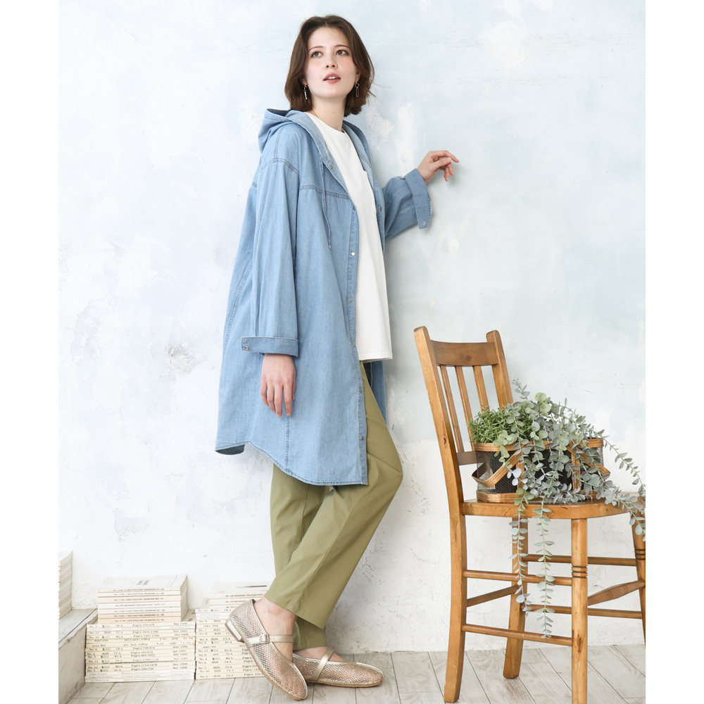 26年春新作【大きいサイズ】さらさらストレッチストレートパンツ2