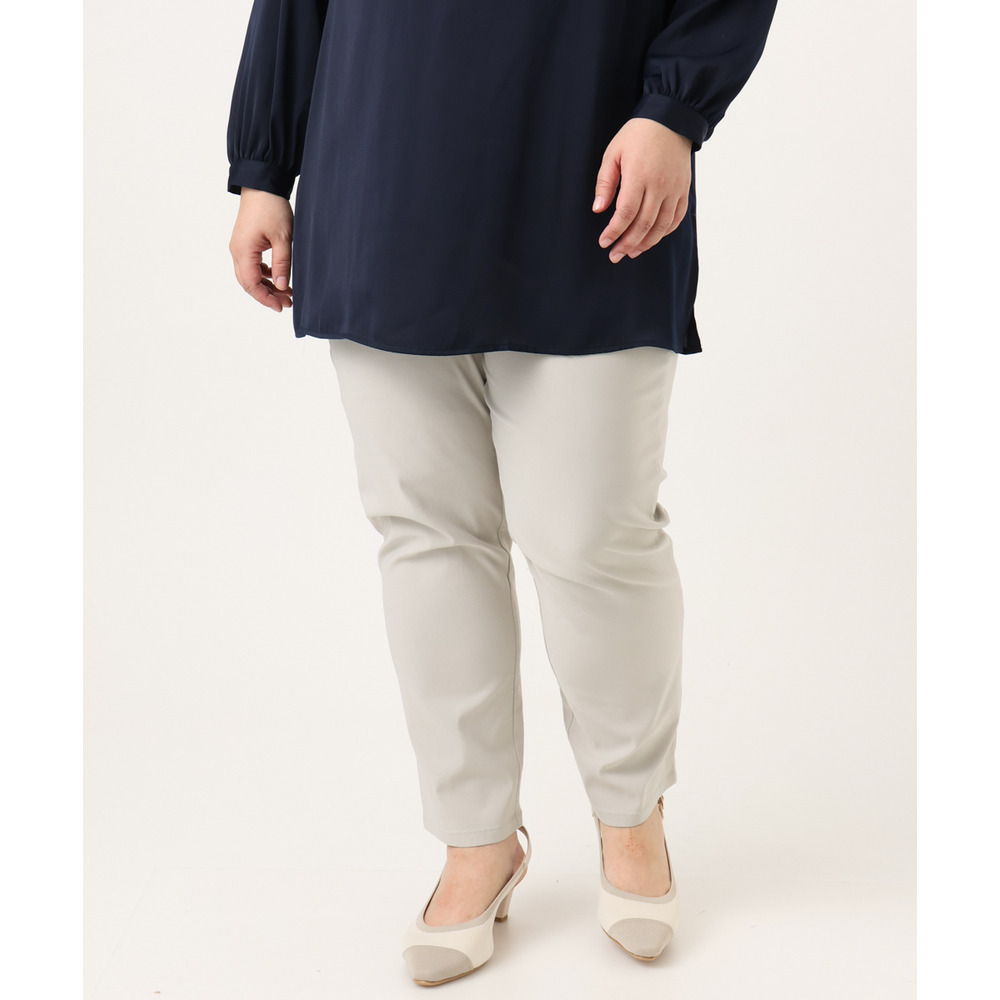 26年春新作【大きいサイズ】さらさらストレッチストレートパンツ7