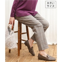 26年秋新作【大きいサイズ】さらさらストレッチストレートパンツ
