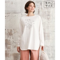 26年秋新作【大きいサイズ】プリント長袖Tシャツ