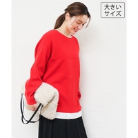 26年秋新作【大きいサイズ】ドロップショルダーニット