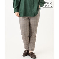 26年秋新作【大きいサイズ】さらさらストレッチ裏起毛ストレートパンツ