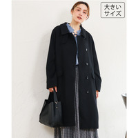 26年冬新作【大きいサイズ】ステンカラーウールコート