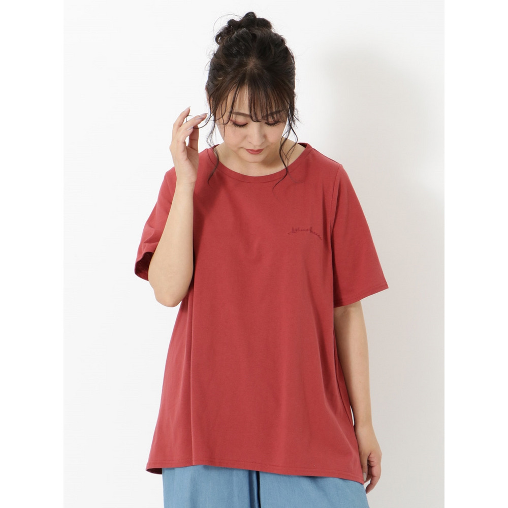 【涼しげ/大きいサイズ】みんなで選んだ応援Tシャツ!ワンポイントチュニックTシャツ1