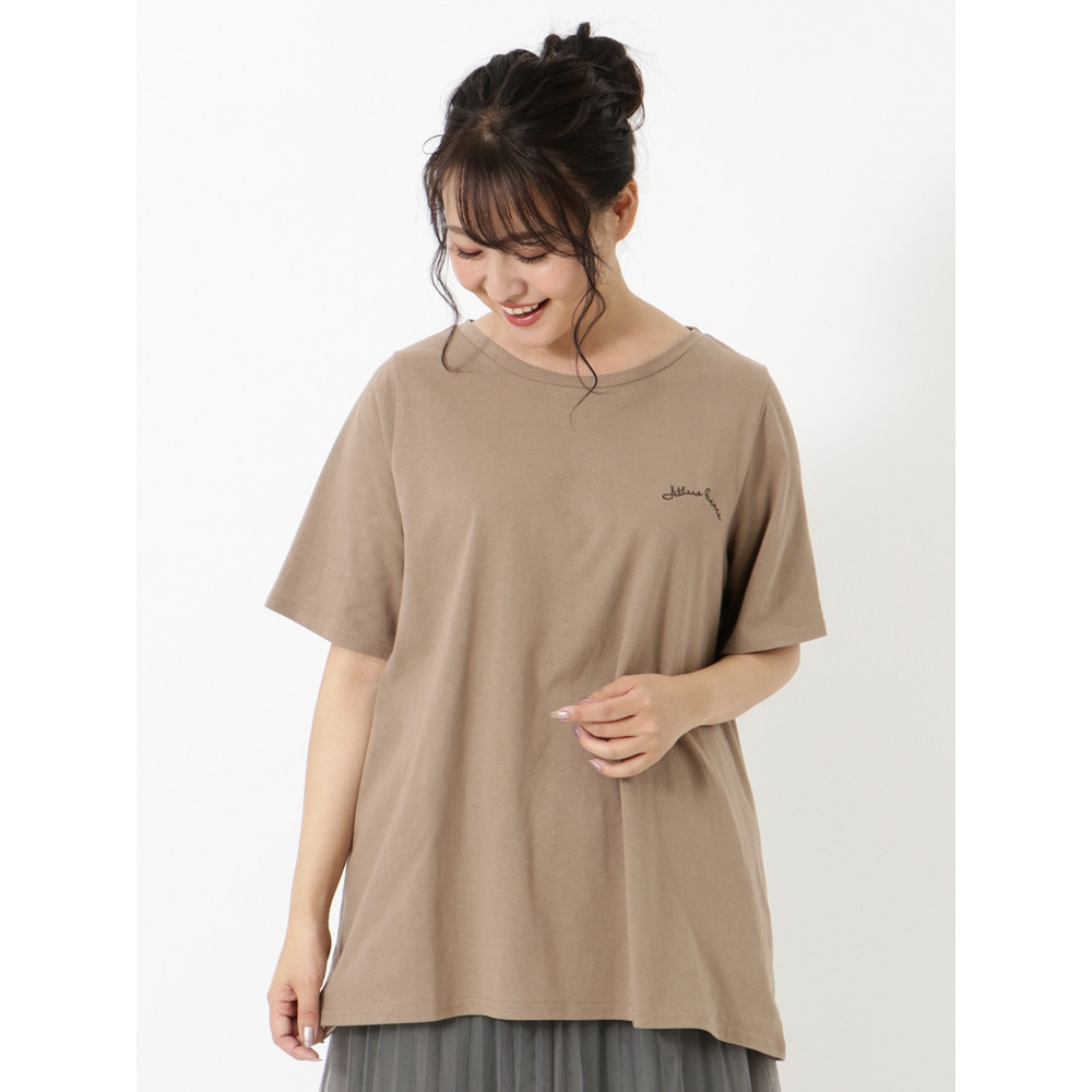 【涼しげ/大きいサイズ】みんなで選んだ応援Tシャツ!ワンポイントチュニックTシャツ1