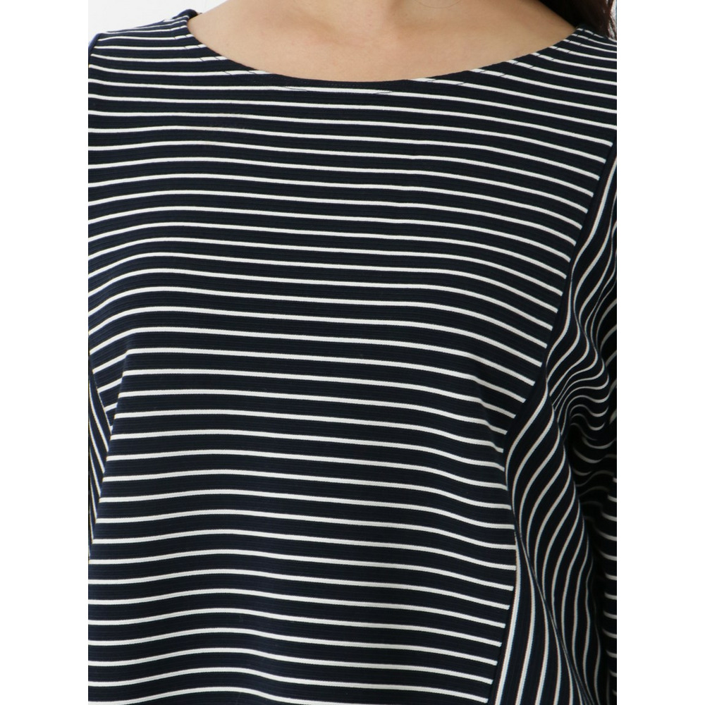 【L-4L】【大きいサイズ】ボーダー切り替えプルオーバー4