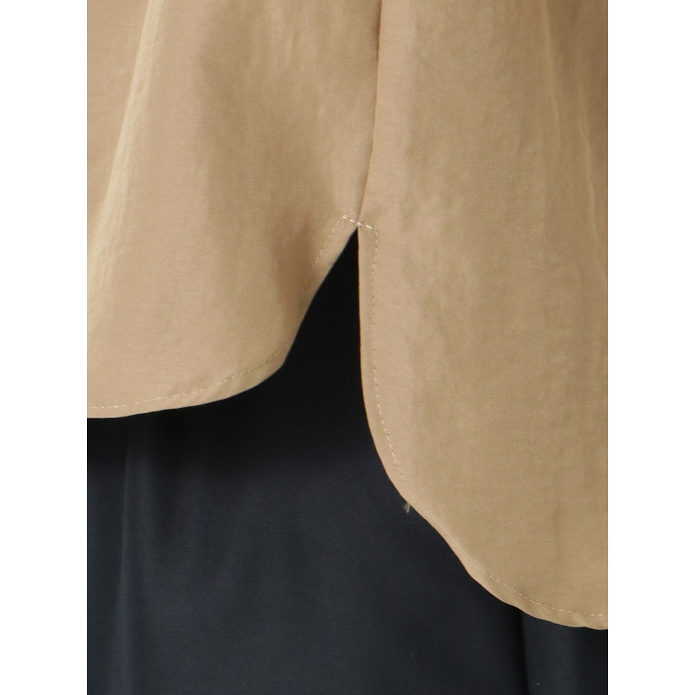 【L-4L】【大きいサイズ】ネックフリルプリントブラウス6