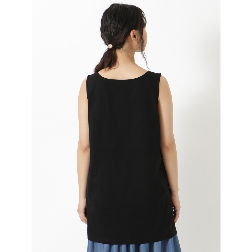 【L-4L】【大きいサイズ】大人カジュアルに仕上げたチュニック丈タンクトップ2