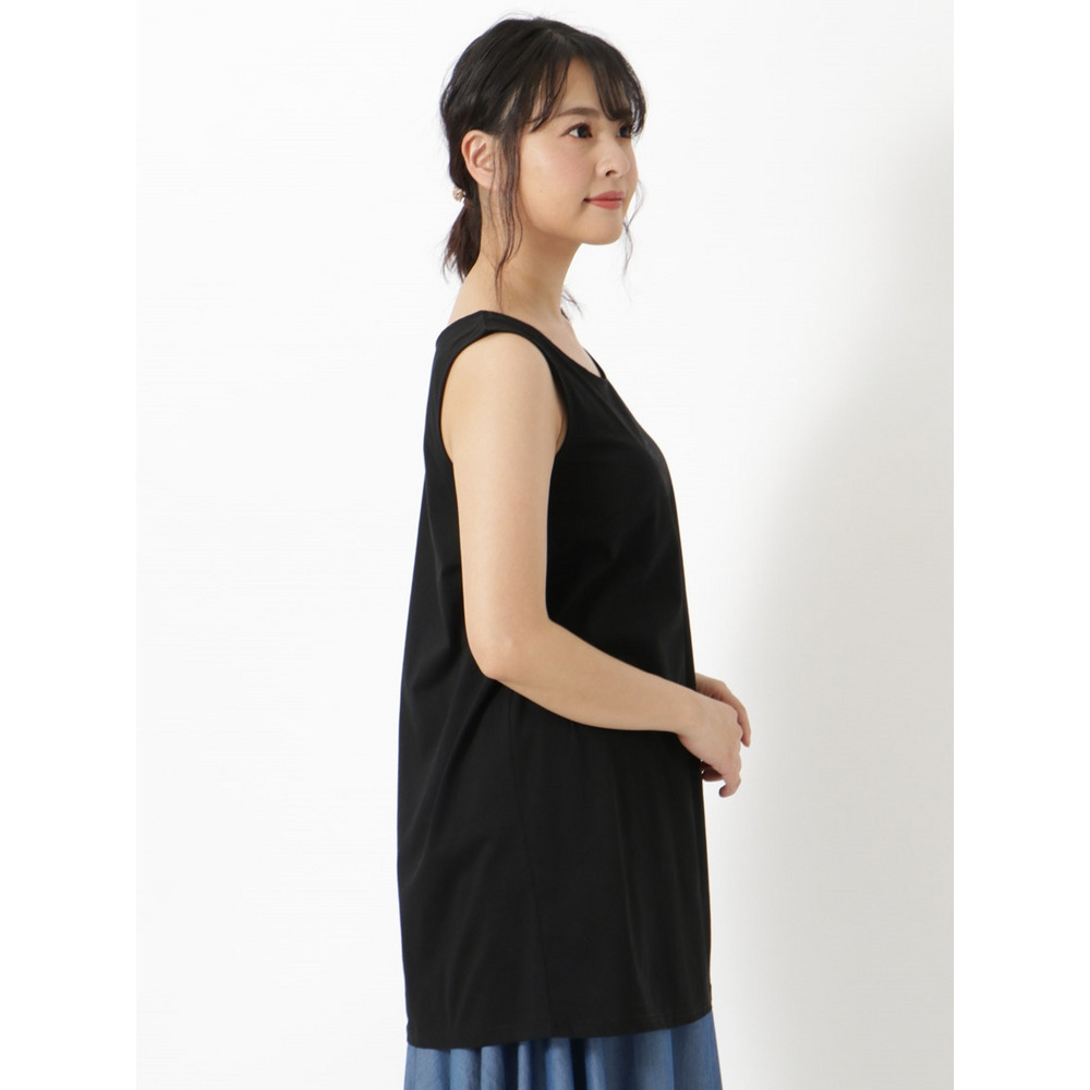 【L-4L】【大きいサイズ】大人カジュアルに仕上げたチュニック丈タンクトップ3