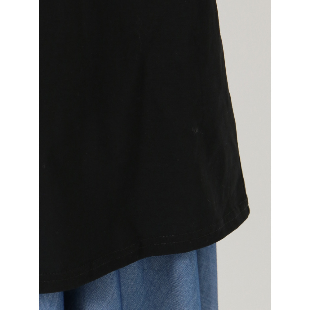 【L-4L】【大きいサイズ】大人カジュアルに仕上げたチュニック丈タンクトップ6