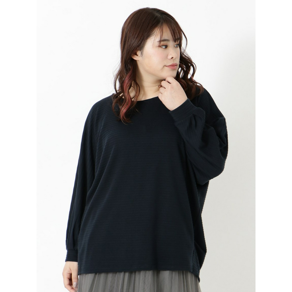 超希少　kanata 球体　オーバーサイズ　黒　長袖カットソー　ドルマンブラック 楽天市場】大きいサイズ レディース トップス カットソー T