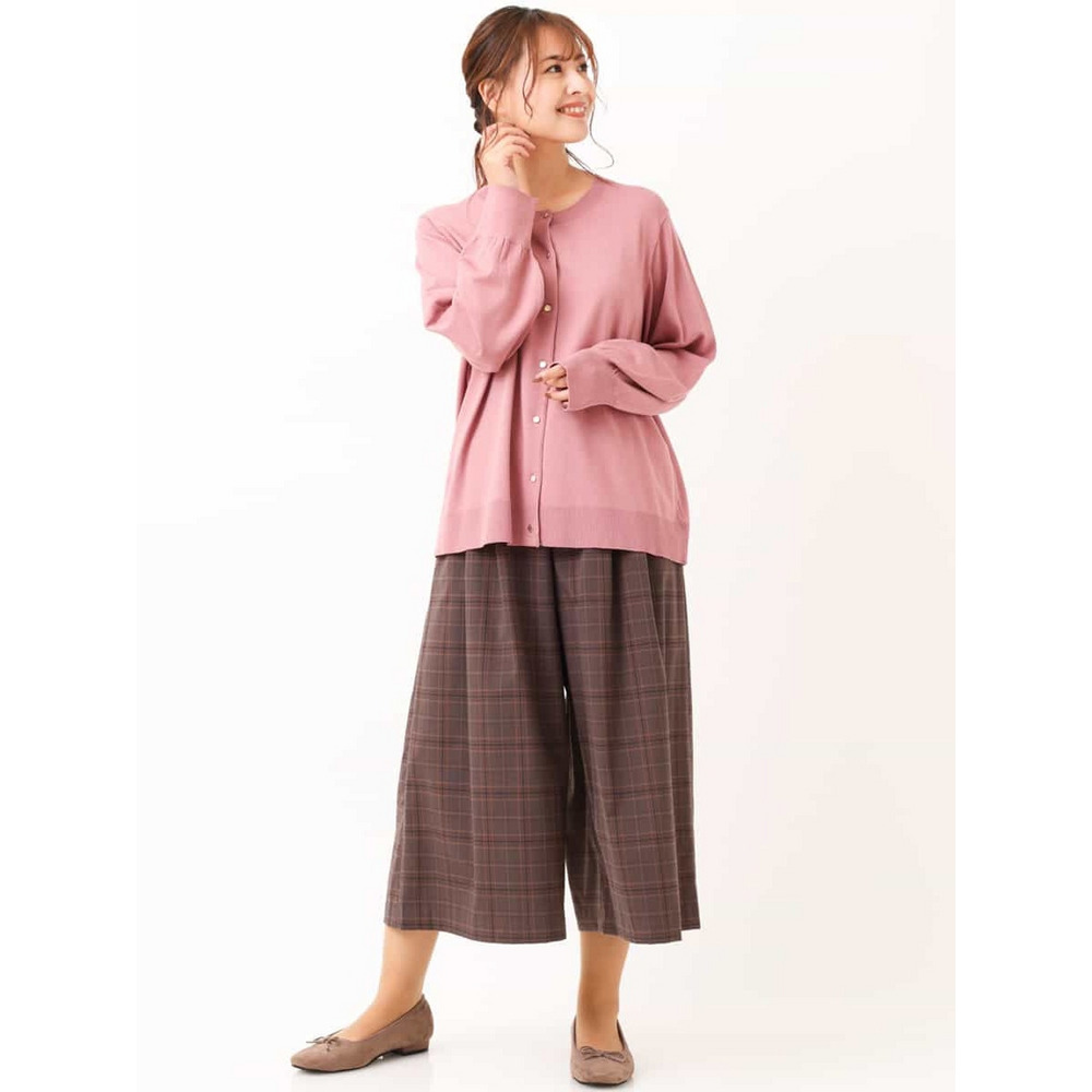 【大きいサイズ/洗える】チェック柄キュロットパンツ16