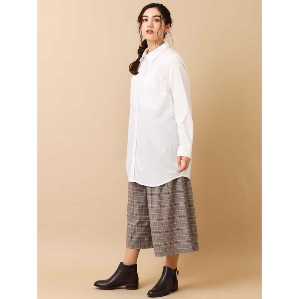 【大きいサイズ/洗える】チェック柄キュロットパンツ21