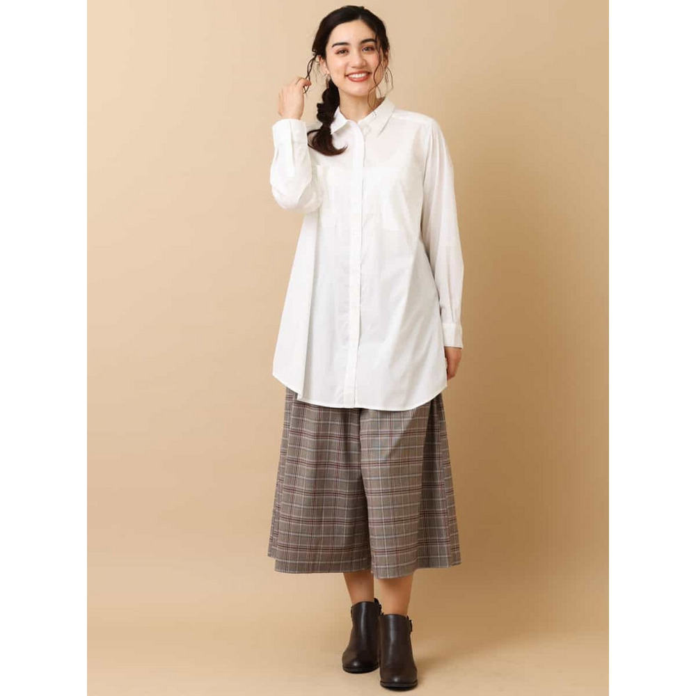 【大きいサイズ/洗える】チェック柄キュロットパンツ22