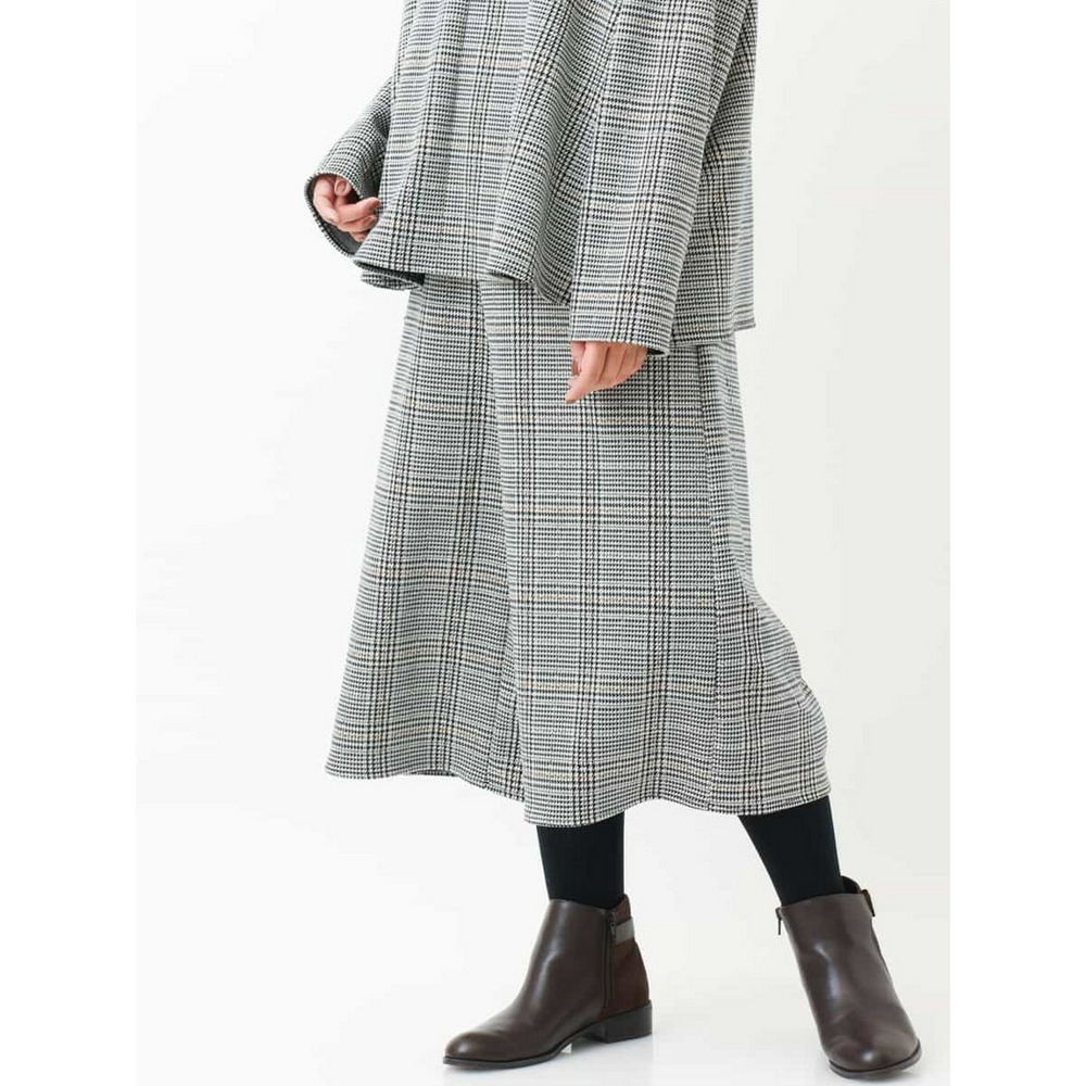 【a.v.v×eur3】【大きいサイズ/セットアップ】グレンチェックキュロットパンツ12